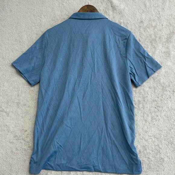 NEW Modern Ambition Men's M Delightfully Technical Polo Shirt Blue Cotton - Picture 3 of 9